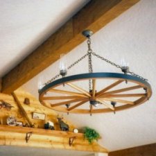 The Phillipis Wagon Wheel Chandelier